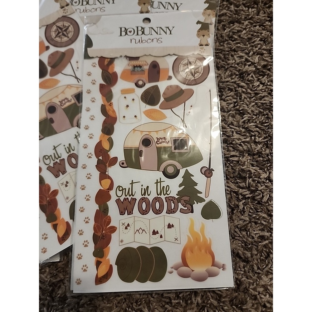 BoBunny Rubons Scrapbooking Stickers. Out In The Woods - Picture 2 of 3
